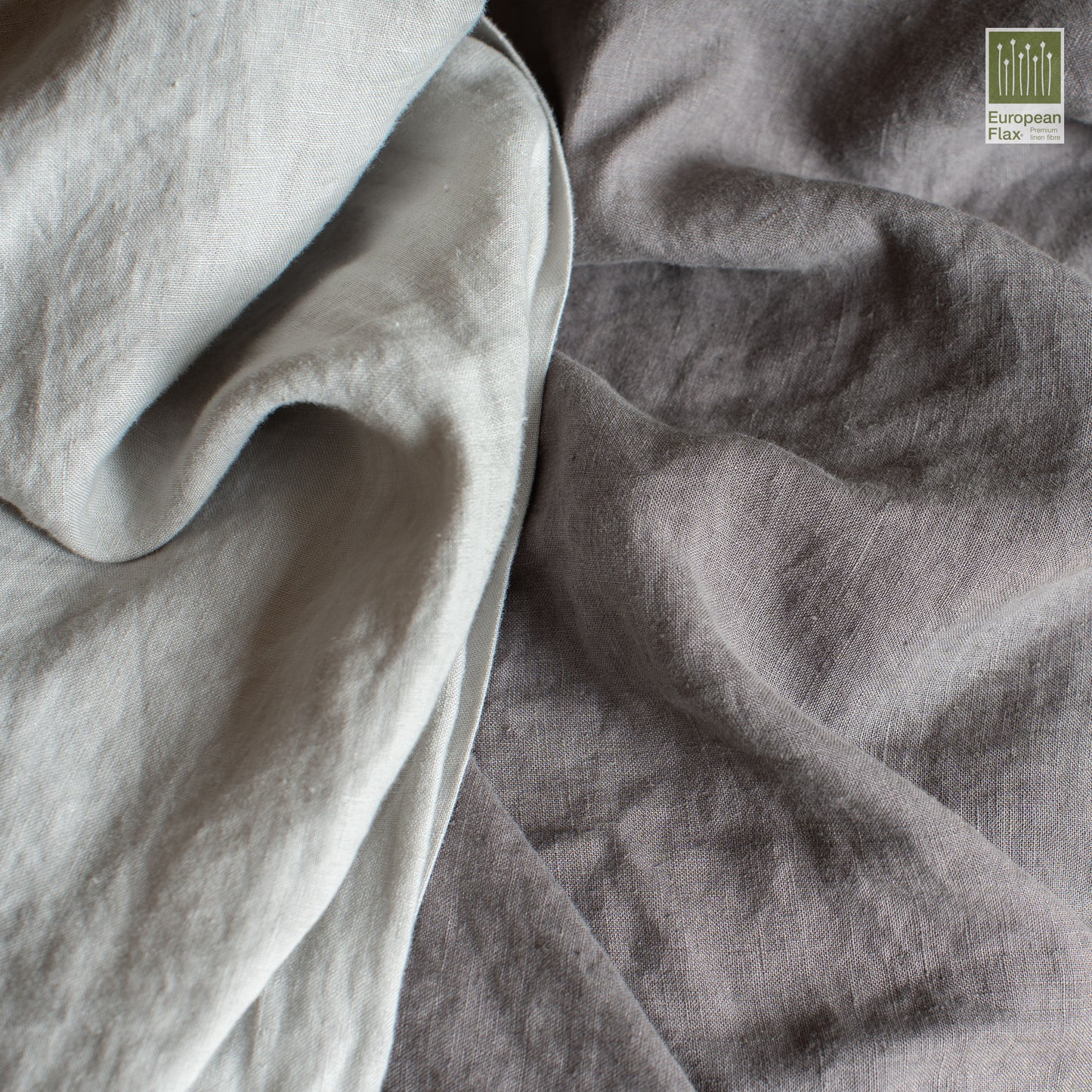 Linen Duvet Cover Set Charcoal/Riverstone