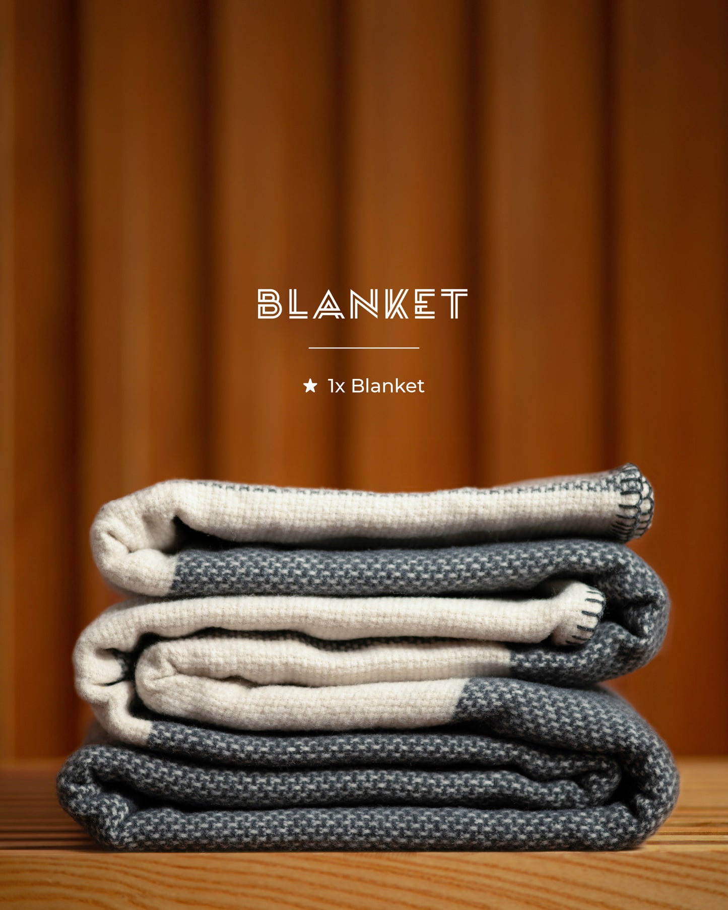 New! 100% Wool Blanket: Graphite & Oat