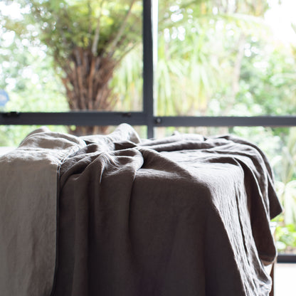 Reversible French Flax Linen Duvet Cover