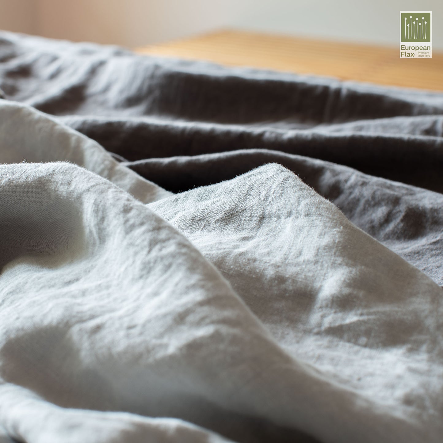 Linen Duvet Cover Set Charcoal/Riverstone