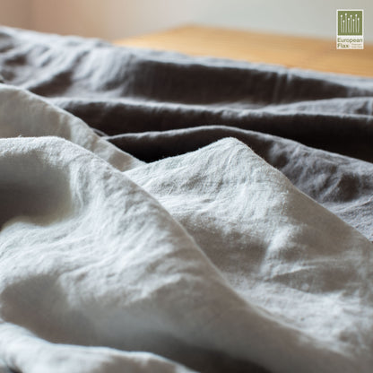 Linen Duvet Cover Set Charcoal/Riverstone