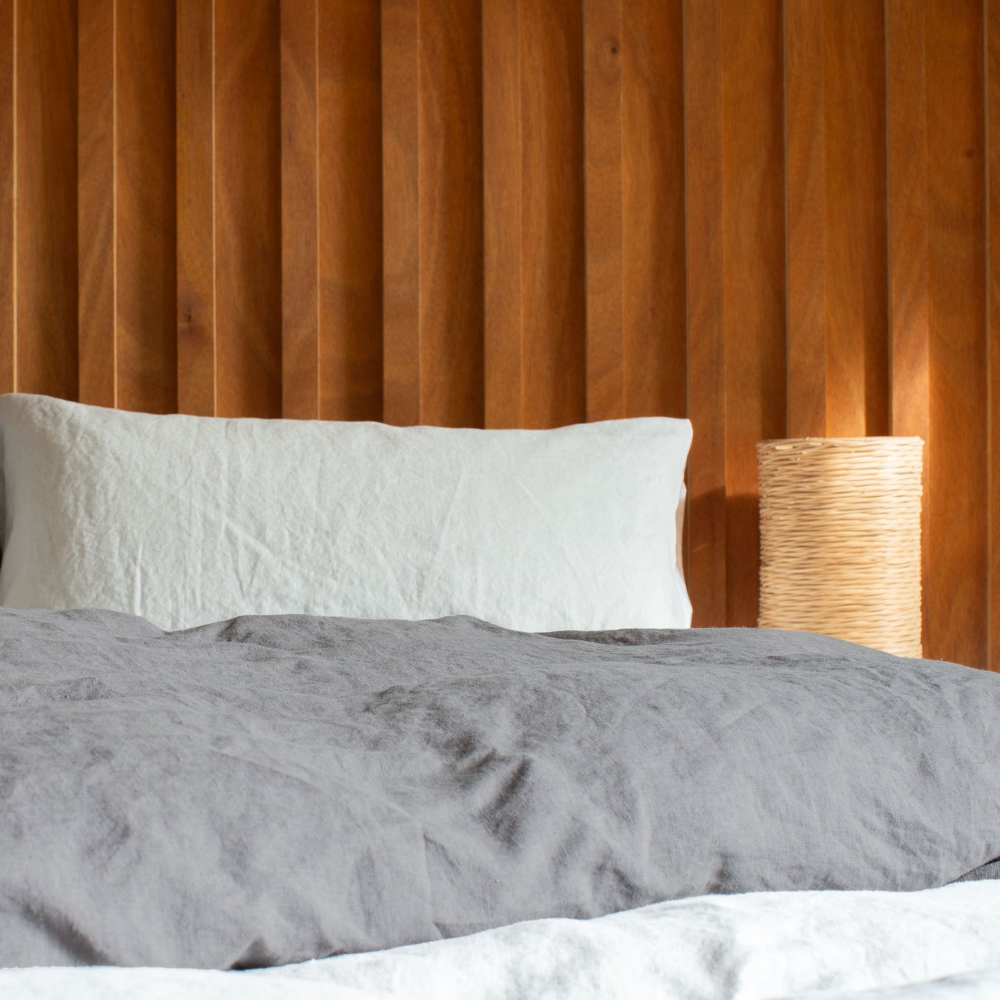 Odds & Sods: Linen Duvet Cover Set Charcoal/Riverstone