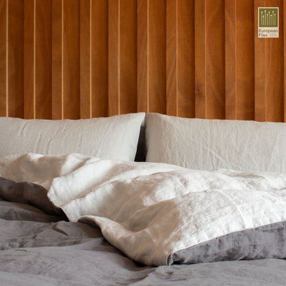 Linen Duvet Cover Set Charcoal/Riverstone