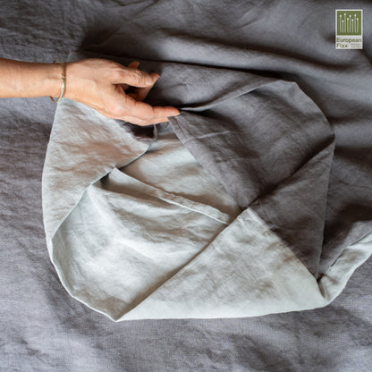 Linen Duvet Cover Set Charcoal/Riverstone
