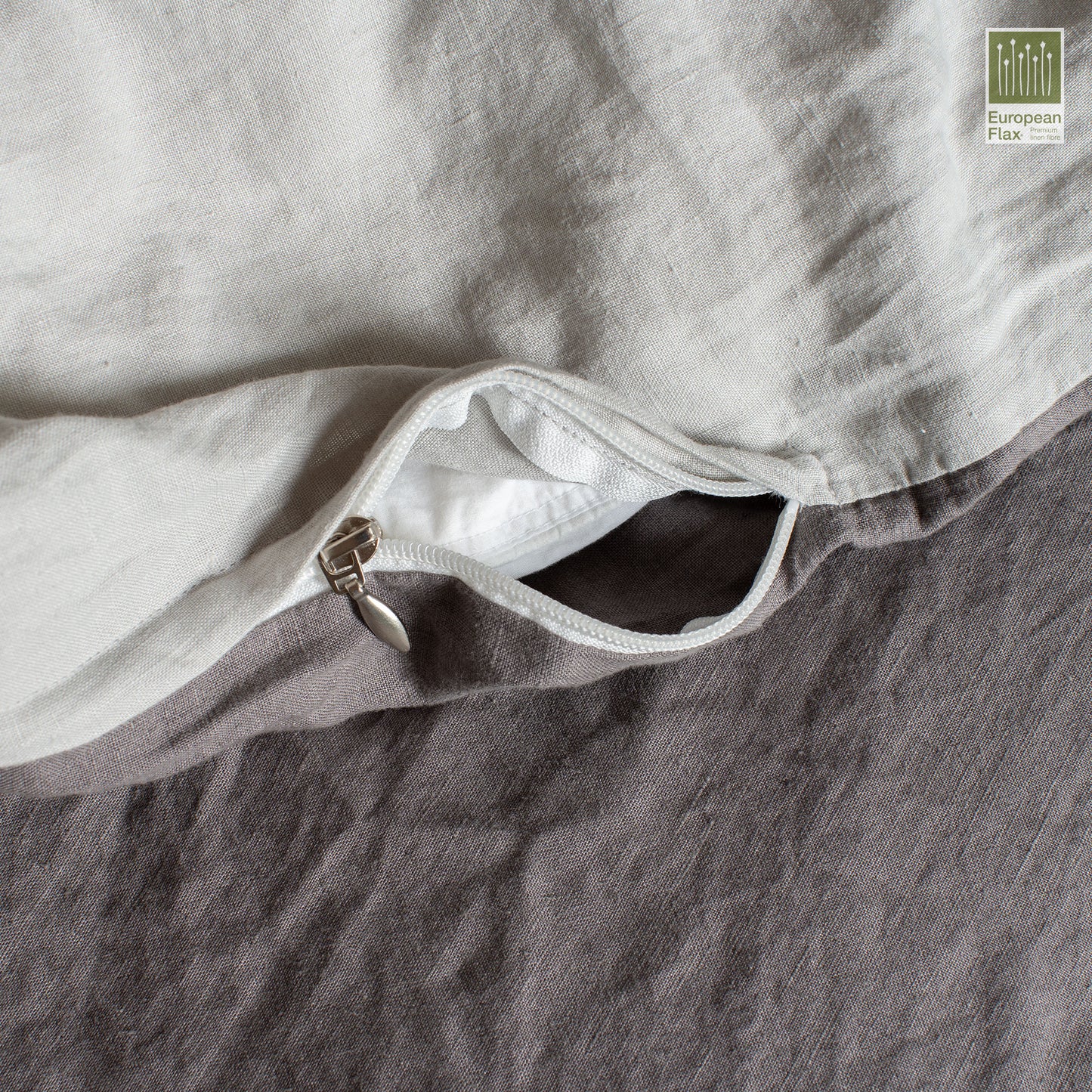 Linen Duvet Cover Set Charcoal/Riverstone