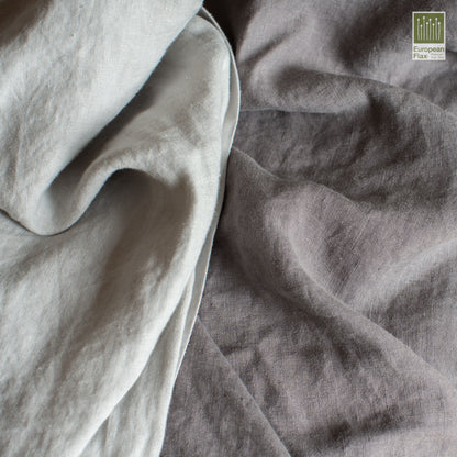 Linen Duvet Cover Set Charcoal/Riverstone