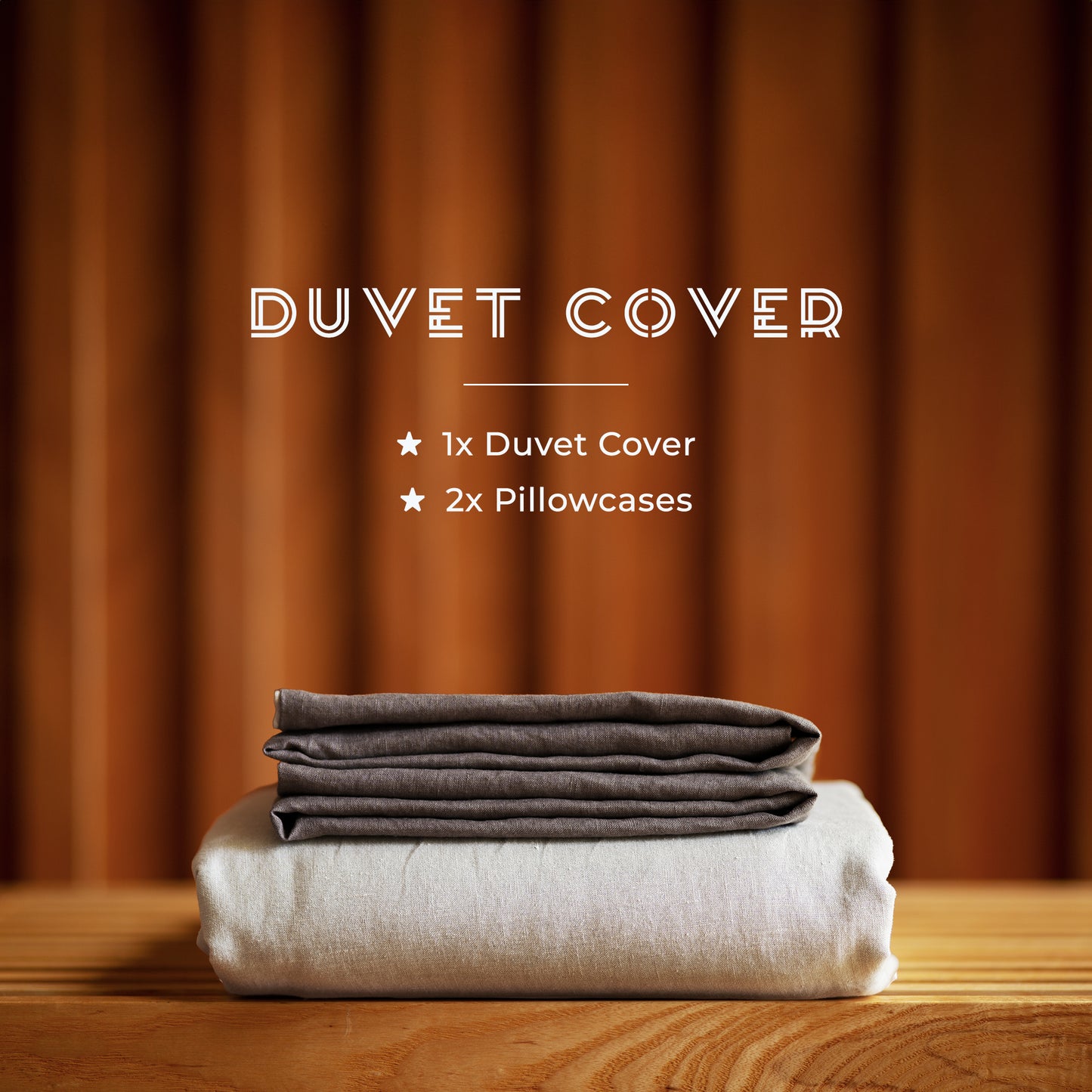 Reversible French Flax Linen Duvet Cover Set