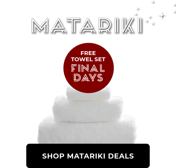 Free White Towel Set With Bedding Sets To Celebrate Matariki.